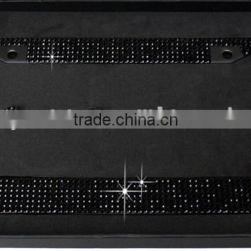 Bling License Plate Frame - High Quality Rhinestone Crystals with Chrome Plated Hardware