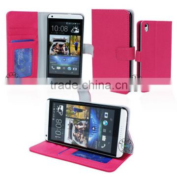 fancy factory price cell phone pu leather flip cover case for htc desire 816