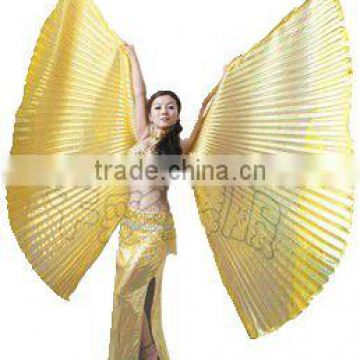 Belly Dance Costume Wings , Belly Dance Isis Wings Golden , Opening Belly Dance Isis Wings Printing Peacock Feather
