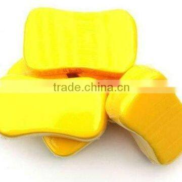 Yellow cheap wholesale cutting dishwashing paste car cleaning sponge