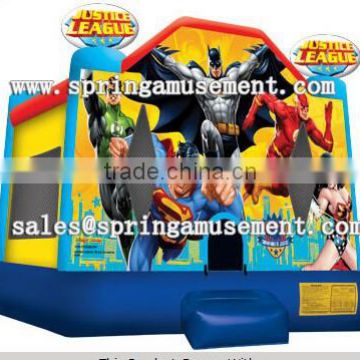 Hot sale and cheap hero theme printing inflatable bouncy castle SP-PP037