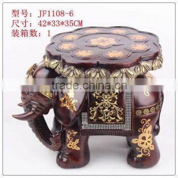 Chinese classical style ornaments design toughened resin elephant statue stool