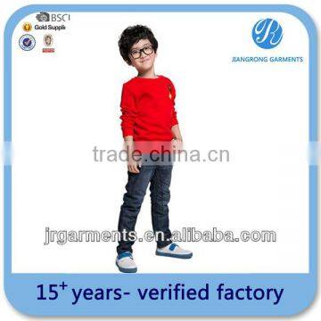 Factory sale Child's Cotton Raglan Contrast color long t shirts Wholesale