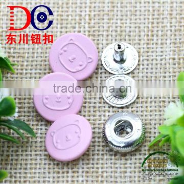Oeko tex pink color snap button fasterner for baby clothing