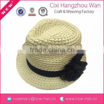 2015 Hot selling custom nylon hat with black flower