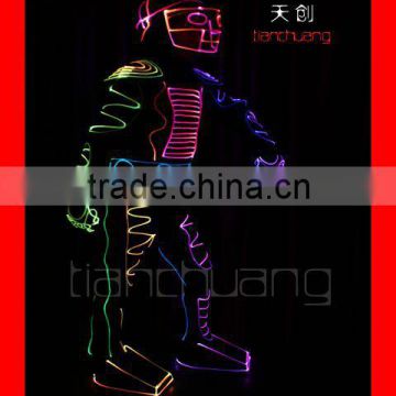Wireless DMX512 Programmable Western dancing LED suit costume