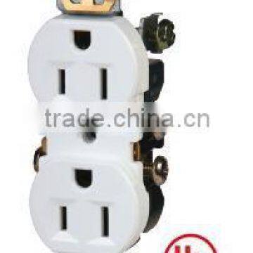 Residential grade Standard duplex receptacle 125V with UL/CUL certificate