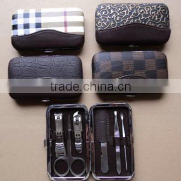 MRT-049 PU bag with stainless steel 6 pcs manicure set