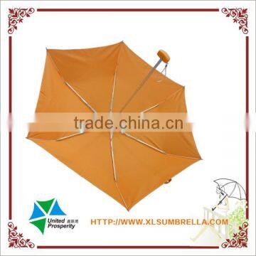 19" orange fabric 3 fold aluminum cute umbrella