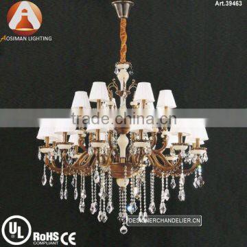 18 Light Fake Antique Lamp with Clear Crystal