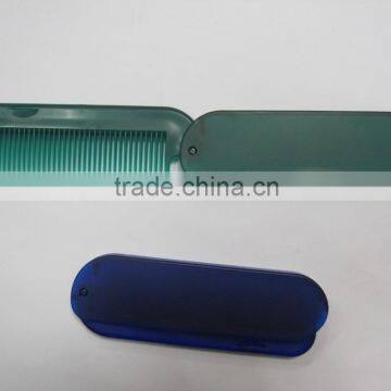 plastic hairbrush foldable pocket comb for promotion