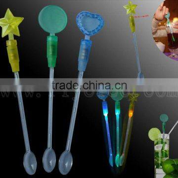 Multicolor led lights bar plastic spoon