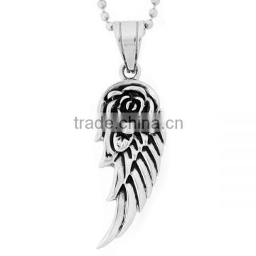 Newest style 925 sterling silver antique Angel wing necklace