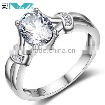 Sterling Silver 925 CZ Cubic Zirconia Engagement Wedding Band Ring