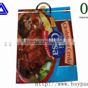 easy tear bag laser engraving for pack spare ribs of cooked meat with food grade material