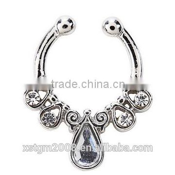 unique 316L stainless steel open septum nose piercing jewelrys
