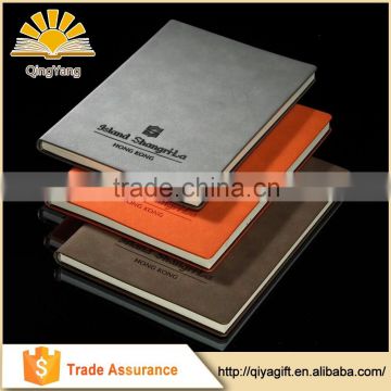 Cutom made embossed business PU cover leather note book