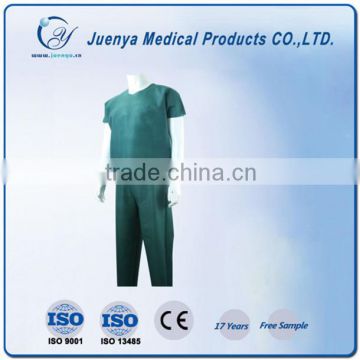 Disposable medical patient gown with short sleeve