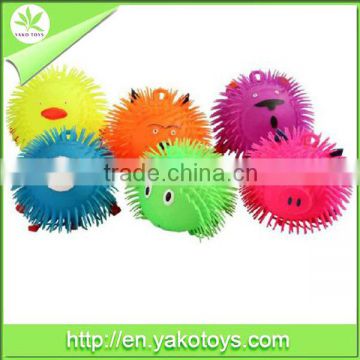 Lovely 5" animal puffer ball,TPR non-phthalate material,have ICTI