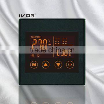 Good Quality IVOR Touch Screen Water Floor Heating Thermostat (SK-HV2300L8) Piano Black Synthetic glass / PC Frame