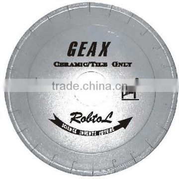 laser welded continuous rim diamond saw blade for long life cutting hard & brittle general material--GEAX