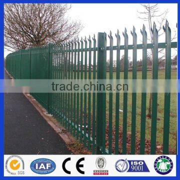 2016 professional hot dipped galvanized PVC coated palisade fence