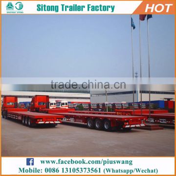 3 Axles 20ft 40ft flatbed trailer used for container transport