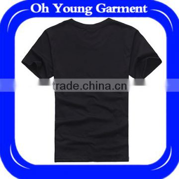 2016 Guangzhou high quality oem manufacture 160g oganic cotton short sleeve o neck casual blank t shirt in bulk