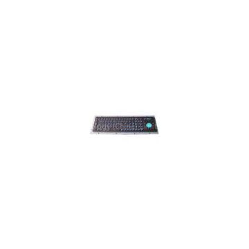 IP65 dynamic waterproof metal industrial backlit PC keyboard with mechanical optical laser trackball