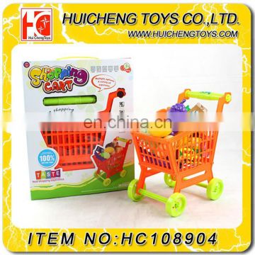 Pretend school plastic fruit game shopping toy car shopping trolley supermarket toys for kids