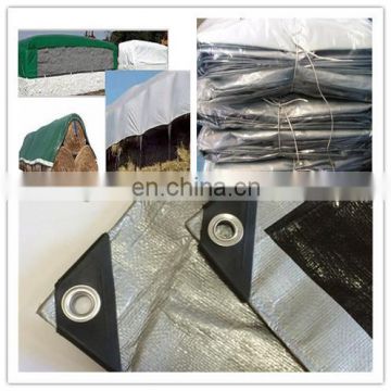 PE hay Tarps cover / tent fabric with rubber waterproof grommet