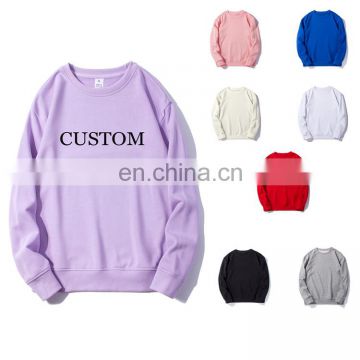 Wholesale Custom Logo Mens Crew Neck Plain Pullover Unisex Long Sleeve Sweatshirt