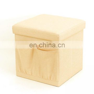 Wholesaler soft upholstery furniture modern folding storage stool ottoman