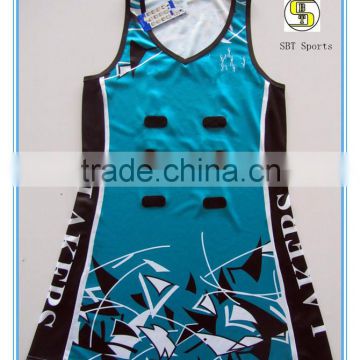 custom made sublimation team netball dress
