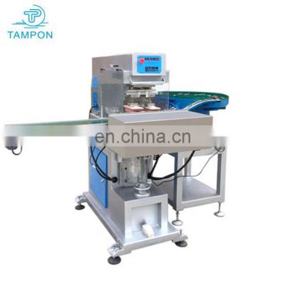 Automatic rotary hight precision hanger sizer clip pad printing machine almuminium parts ink cup single color