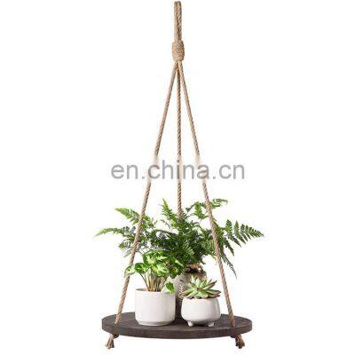 Corner Plant wooden hanging shelf