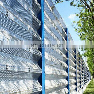 Sand field construction site windbreak fence perforated metal mesh