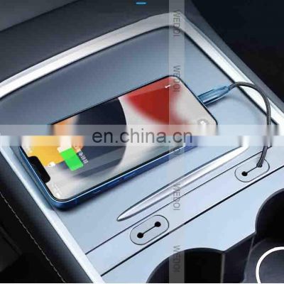 New  For 2021 Tesla Model 3 Y Central Control Storage Data Line Simple Hot Sales Interior Decoration Accessories