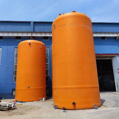 Fiberglass chemical storage tanks
