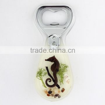 Multifunctional resin promotional beer bottle opener PVC seahorse