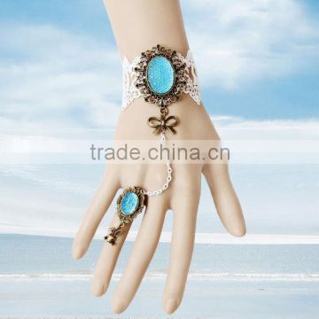 Gothic Style Bracelet with Finger Ring