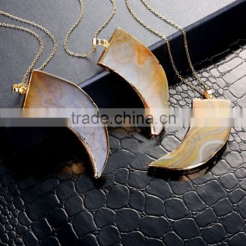 Top sale long chains necklace / popular long chains amber necklace