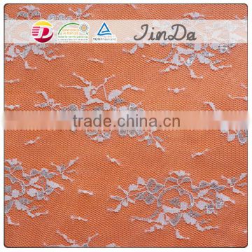 Silver thread flower pattern dress cord lace fabric of new style