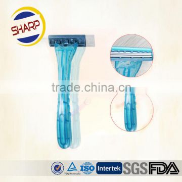 Disposable shaving razor for male and female