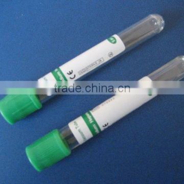Disposible vacuum blood collection heparin tube(PET tube)