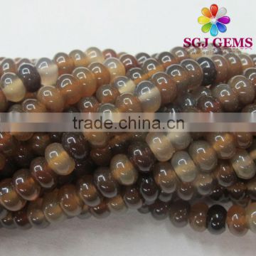 Agate Roundel Beads,Brown Agate Roundel loose beads