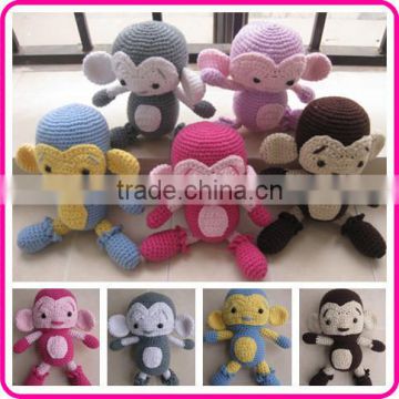 Cute handmade crochet monkey toys for baby kids and children
