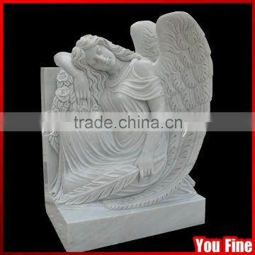 Marble Grave Angel White Marble Headstone