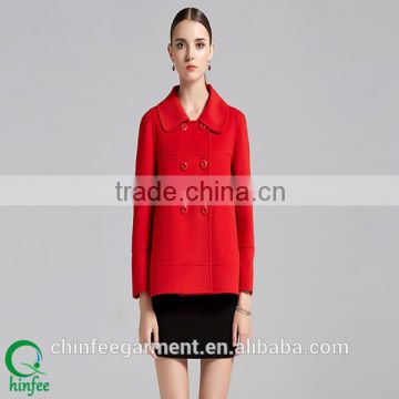 Guangzhou Fashion Ladies Short Wool Winter Coats Jackets
