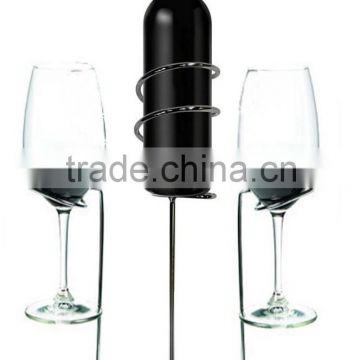 Outdoor Wine Bottle and Glass Stakes